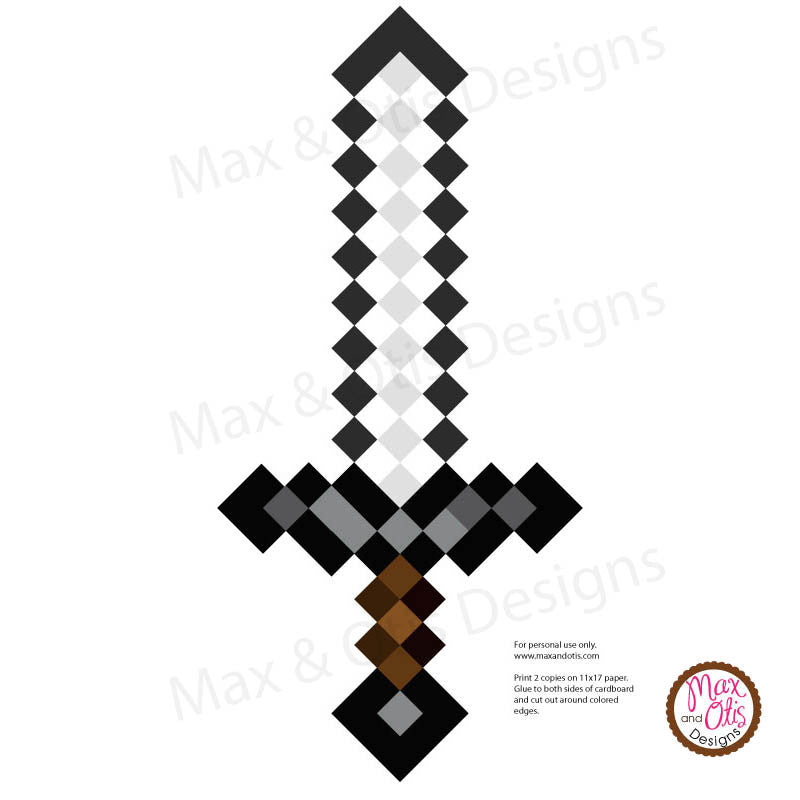 Minecraft Printables Sword