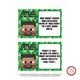 Printable Thank You Card - Minecraft Steve (editable PDF) - Max & Otis Designs