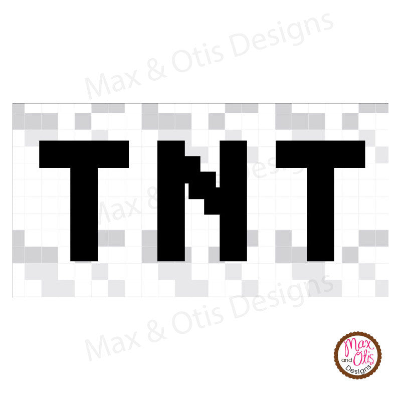 Minecraft TNT (Black) Stickers – Max & Otis Designs