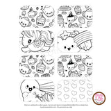 Printable Mini Coloring Cards - Max & Otis Designs