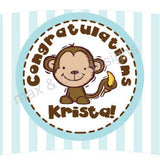Printable Cupcake Wrappers - Congratulations Monkey (editable PDF) - Max & Otis Designs