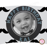 Printable Cupcake Wrappers - Photo Wrapper Mustache - Max & Otis Designs