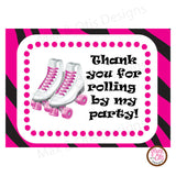 Printable Hershey Nuggets Stickers - Roller Skate (Pink) - Max & Otis Designs