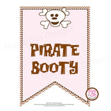 Pirate (Pink) Printable Alphabet Banner - Editable PDF - Max & Otis Designs