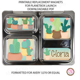 PlanetBox Launch Personalized Magnets - Cactus - Max & Otis Designs