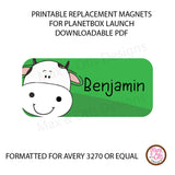 PlanetBox Launch Personalized Magnets - Cows - Max & Otis Designs