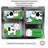 PlanetBox Launch Personalized Magnets - Cows - Max & Otis Designs