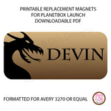 PlanetBox Launch Personalized Magnets - Dragon - Max & Otis Designs