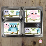 PlanetBox Launch Personalized Magnets - Owls - Max & Otis Designs