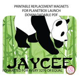 PlanetBox Launch Personalized Magnets - Panda - Max & Otis Designs