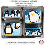 PlanetBox Launch Personalized Magnets - Penguin - Max & Otis Designs