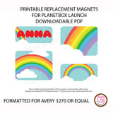 PlanetBox Launch Personalized Magnets - Rainbow - Max & Otis Designs