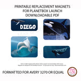 PlanetBox Launch Personalized Magnets - Whales - Max & Otis Designs