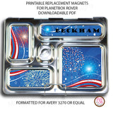 PlanetBox Rover Personalized Magnets - 4th of July - Max & Otis Designs