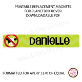 PlanetBox Rover Personalized Magnets - Allergy - Dairy - Max & Otis Designs