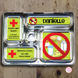 PlanetBox Rover Personalized Magnets - Allergy - Dairy - Max & Otis Designs