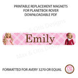 PlanetBox Rover Personalized Magnets - American Girl - Max & Otis Designs