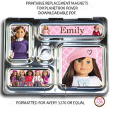 PlanetBox Rover Personalized Magnets - American Girl - Max & Otis Designs