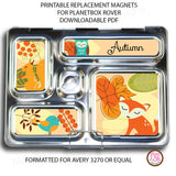 PlanetBox Rover Personalized Magnets - Autumn Animals - Max & Otis Designs