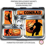 PlanetBox Rover Personalized Magnets - Basketball - Max & Otis Designs