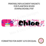 PlanetBox Rover Personalized Magnets - Happy Birthday (Pink) - Max & Otis Designs