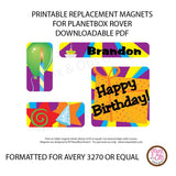 PlanetBox Rover Personalized Magnets - Happy Birthday - Max & Otis Designs
