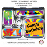 PlanetBox Rover Personalized Magnets - Happy Birthday - Max & Otis Designs