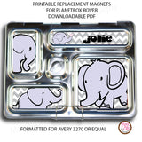 PlanetBox Rover Personalized Magnets - Elephants - Max & Otis Designs