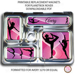 PlanetBox Rover Personalized Magnets - Gymnastics - Max & Otis Designs