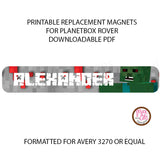 PlanetBox Rover Personalized Magnets - Minecraft Bad Guys - Max & Otis Designs