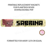 PlanetBox Rover Personalized Magnets - Minecraft - Max & Otis Designs