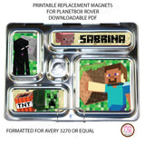 PlanetBox Rover Personalized Magnets - Minecraft - Max & Otis Designs