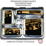 PlanetBox Rover Personalized Magnets - Monster Truck - Max & Otis Designs