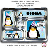 PlanetBox Rover Personalized Magnets - Happy New Year's Penguin - Max & Otis Designs