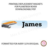 PlanetBox Rover Personalized Magnets - Airplanes - Max & Otis Designs