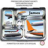 PlanetBox Rover Personalized Magnets - Airplanes - Max & Otis Designs