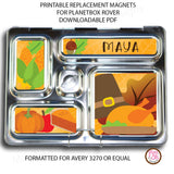 PlanetBox Rover Personalized Magnets - Thanksgiving (Editable PDF)