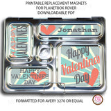 PlanetBox Rover Personalized Magnets - Valentine's Day (Blue) - Max & Otis Designs