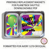 PlanetBox Shuttle Personalized Magnets - Birthday - Max & Otis Designs