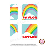 PlanetBox Shuttle Personalized Magnets - Rainbow (Editable PDF)