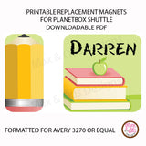 PlanetBox Shuttle Personalized Magnets - School - Max & Otis Designs