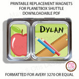 PlanetBox Shuttle Personalized Magnets - School - Max & Otis Designs