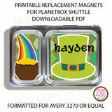PlanetBox Shuttle Personalized Magnets - St. Patrick's Day - Max & Otis Designs