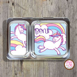 PlanetBox Shuttle Personalized Magnets - Unicorn Rainbow (Editable PDF)