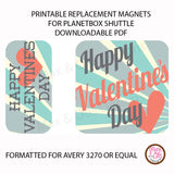 PlanetBox Shuttle Personalized Magnets - Valentines Day - Max & Otis Designs