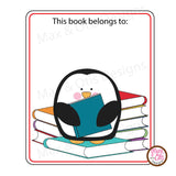 Printable Kid's Bookplate Stickers (Editable PDF)