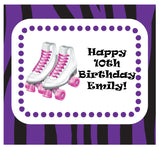 Printable Hershey Nuggets Stickers - Roller Skate (Purple) - Max & Otis Designs
