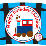 Printable Cupcake Wrappers - Happy Birthday Train - Max & Otis Designs