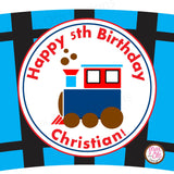 Printable Cupcake Wrappers - Happy Birthday Train - Max & Otis Designs