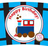 Printable Cupcake Wrappers - Happy Birthday Train - Max & Otis Designs